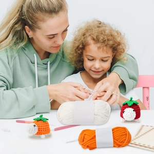 Kit de crochet DIY pour peluches tortues avec fils, crochets et modèles finis