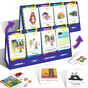 Englisch Satzbau Lernkarten Lernspielzeug Mit Faltbarem Ständer Für Kinder Nomen Verb Präposition Pädagogische Karten