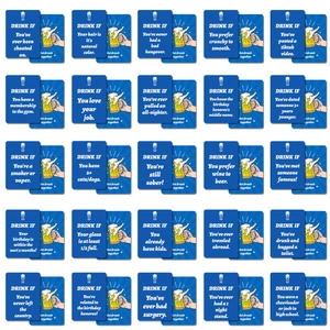 50 drinking game cards set for parties with Drink If challenges and social prompts