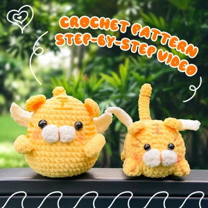 DIY Häkelset Kleiner Fliegender Tiger Amigurumi Für Anfänger Handgemachtes Tier Plüschtier Bastelpaket Mit Video Anleitung Garn