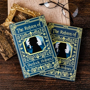 Μαγνητικά σημειωματάρια Sherlock Holmes με μπλε σκληρό εξώφυλλο και vintage σχέδιο
