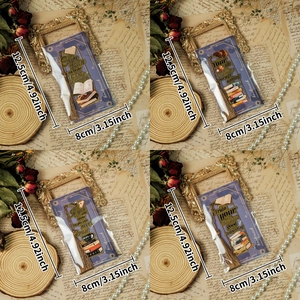 Vintage-Lesezeichen-Set aus Metall mit braunen Quasten und englischen Zitaten