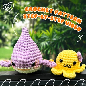 Kit de Crochet Pour Débutants Starter DIY Avec Tutoriels Vidéo Étape Par Étape Pour Peluches Animaux Poulpe Requin Fournitures d'Artisanat