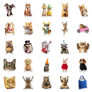 50 divertenti adesivi animali con gatti e cani per premi per bambini e decorazioni
