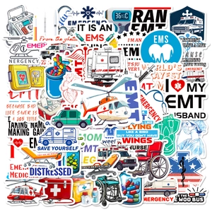 Adesivi Impermeabili a Tema Medico EMS EMT in PVC per Laptop Bottiglia d'Acqua Attrezzatura di Emergenza Adesivi Graffiti Professionali