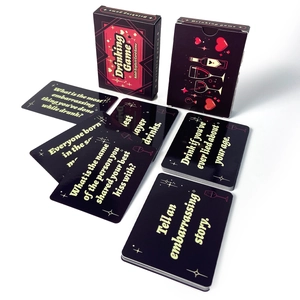Adult explicit drinking game card set for social parties featuring 50 interactive cards