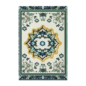 Detail of vintage 3D hollowed floral pattern with magnetic closure on diary cover