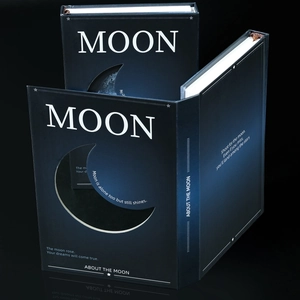 Vintage Moon Theme Hardcover Notebook With Hollow Out Design Inspirational Quotes Starry Sky Journal For Students Writing