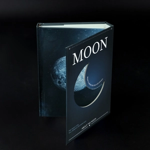Starry night moon notebook with creative hollow-out magnetic buckle and hardcover design
