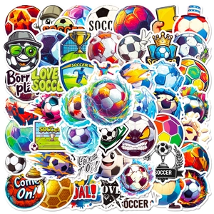 Adesivi Graffiti Calcio Impermeabili Fiamma Blu Football Decalcomanie per Laptop Bagaglio Cancelleria DIY Adesivi Decorativi