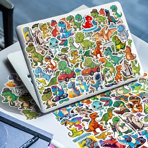 50 pieces of colorful cartoon dinosaur stickers for DIY laptops and journals