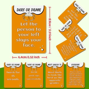 50-card Dare or Drink party game set for adult team building and icebreaker events