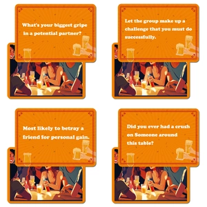 Creative social card game set for party and team building icebreaking activities