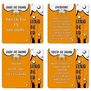 Truth or Drink party card game set with fun challenges for adults and group social events