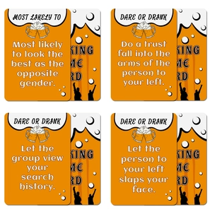 50-card Dare or Drink party game set for icebreaking and social gatherings