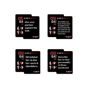 50 creative couple interaction game cards for icebreaking and intimacy with black design