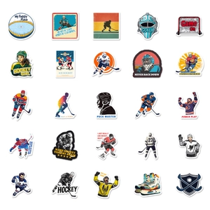 Set of 25 assorted waterproof ice hockey stickers for helmets and sports gear DIY decoration