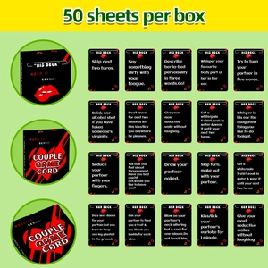 Carte da gioco interattive per coppie con 50 fogli per intimità e legami di relazione