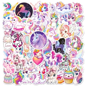 Dreamy Unicorn Series Waterproof Stickers For Laptop Phone Scrapbook Kawaii Cartoon Decals For Kids Students Teens Decoration