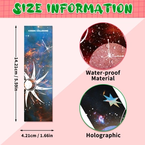 Marque-pages galaxie holographiques imperméables avec des motifs de ciel étoilé