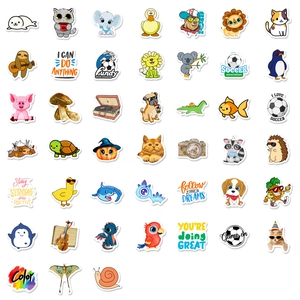 100pcs cute cartoon animal and motivational quote stickers for decoration and DIY crafts