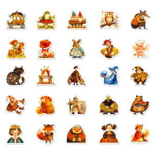 50 pieces of fairy tale forest animal stickers for water bottles and guitars decoration