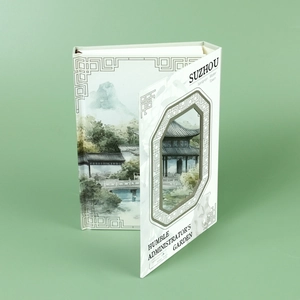 Three-fold notebook with Humble Administrator's Garden illustration and Suzhou theme