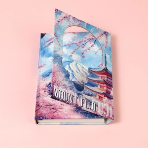 Japanese Fuji Mountain Hollow Notebook Creative Sakura 3D Magnetic Buckle Diary Journal Meeting Record Book Stationery Gift