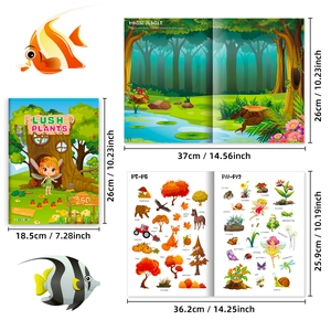Lush Plants educational forest sticker book for kids with over 250 colorful stickers