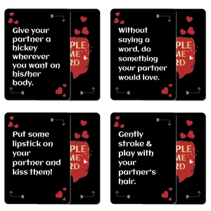 Creative couple conversation starter cards for date night with interactive romantic tasks