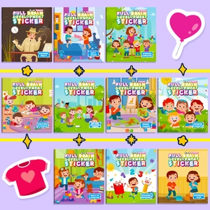 10-book creative sticker set for kids aged 2-6 to develop logic and memory skills