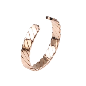 Bracciale magnetico in rame oro rosa con design a spirale minimalista per uomo e donna