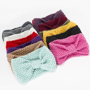 Damen Strick-Stirnbänder mit Knotendetail in 11 verschiedenen Farben für den Winter