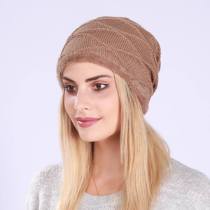 Detailed close-up of textured knit pattern and thick fleece lining for winter warmth