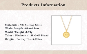 Détails du collier en argent 925 avec pendentif étoile et spécifications techniques