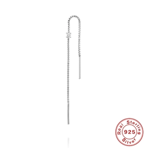 Eleganti orecchini a monachella in argento 925 con scintillanti pietre di zircone