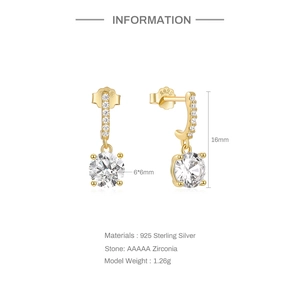 Details van 925 sterling zilveren oorbellen met 6mm AAAAA zirconia steentjes info