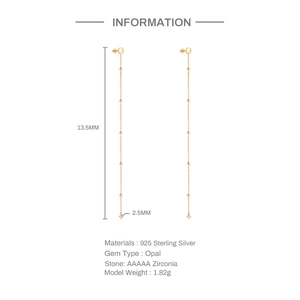 Vue détaillée des boucles d'oreilles pompons en argent S925 avec dimensions