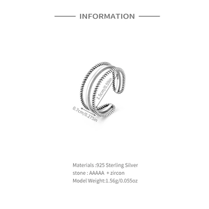 Detailed size and weight information of the multi-layered S925 sterling silver heart ring