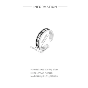 Detailed view of S925 sterling silver heart toe ring with AAAAA zircon and dimensions