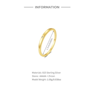 Detailed view of S925 sterling silver ring with AAAAA zircon and 1.7cm inner diameter