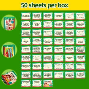 50 cards per box of parent-child conversation game set with jungle illustration theme