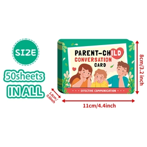 50-sheet English parent-child conversation cards for family games 11x8x1.6cm main set