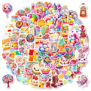 Kleurrijke snoep en dessert cartoon stickers set voor DIY scrapbooking decoratie