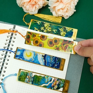 Vintage Metall Hohl Lesezeichen Mit Quaste Berühmte Gemälde Van Gogh Monet Kunst Design Für Buchliebhaber Lesen Geschenk