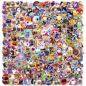 Halloween Graffiti Stickers Waterproof Pumpkin Skull Reaper Ghost Decals For DIY Laptop Guitar Skateboard Party Decoration