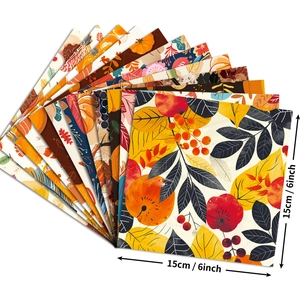 Papel de scrapbooking de 6 pulgadas para Acción de Gracias con calabaza y flores