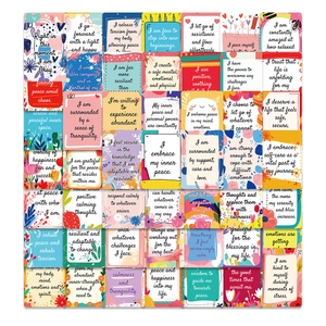 Positive Affirmationskarten Mit Motivierenden Zitaten Bunte Künstlerische Muster Selbstpflege Psychische Gesundheit Motivierende Grußkarten