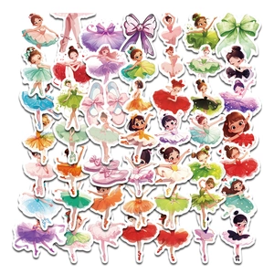 Autocollants Imperméables de Fille de Ballet Vintage Américain pour Ordinateur Portable Coque de Téléphone Scrapbooking DIY Décoratifs pour Femmes