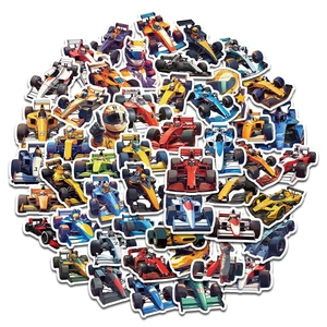 Set di 50 adesivi colorati per auto da corsa per decorazioni fai-da-te di laptop e telefoni